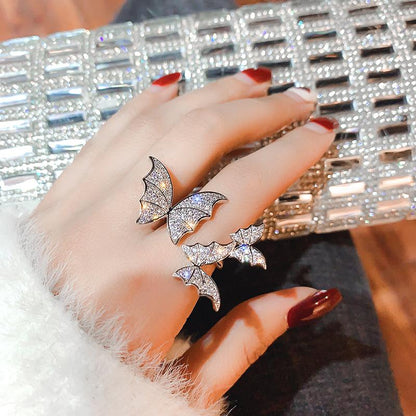 Vintage Baroque Crystal Butterfly Queen Ring