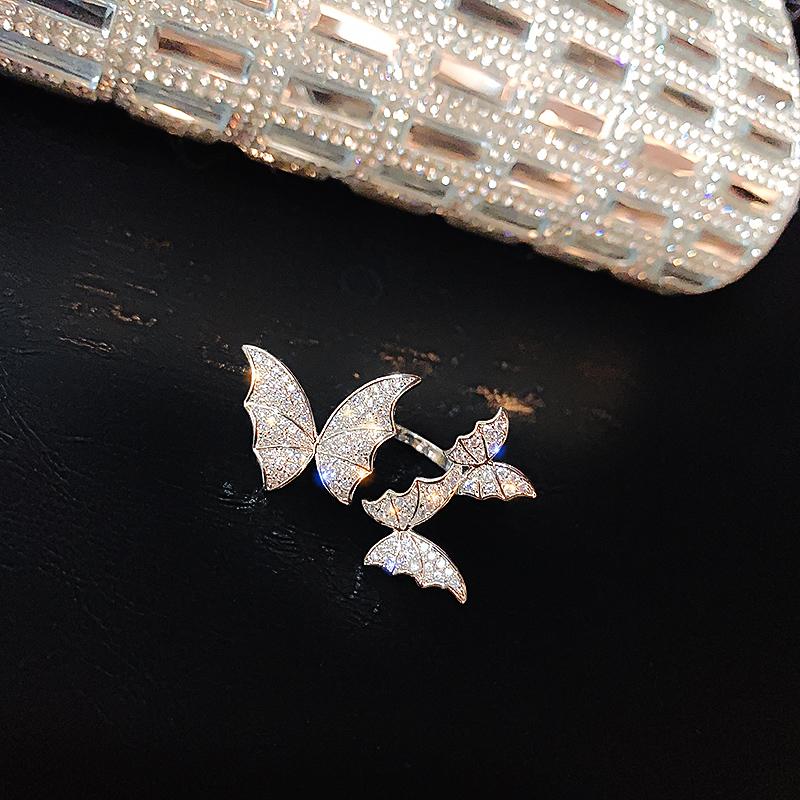 Vintage Baroque Crystal Butterfly Queen Ring