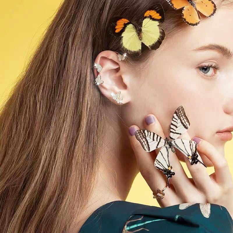 Zircon Butterfly Earrings