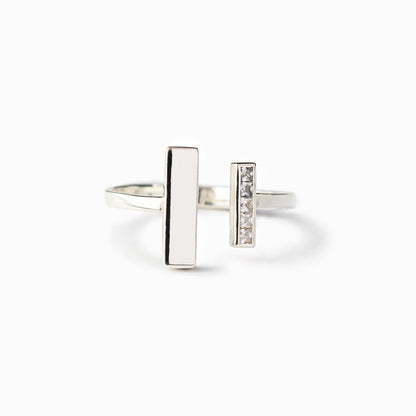 Mother Daughter Thick And Thin Sterling Silver Ring