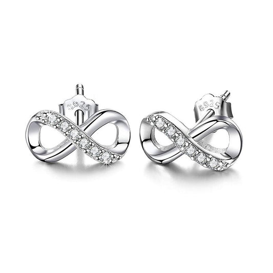 S925 Love You to Infinity Earrings