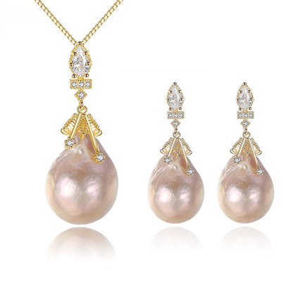 S925 Baroque Pearl Pendant Necklace