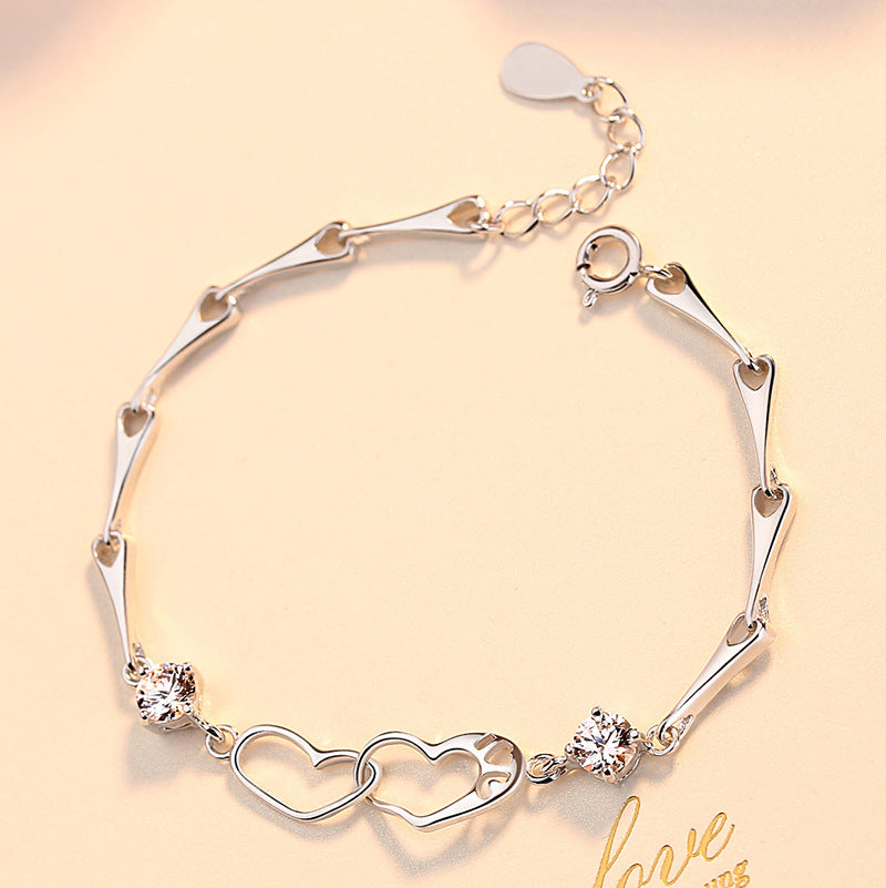 S999 SOUL SISTER HEART BRACELET - CHERISH YOUR BOND