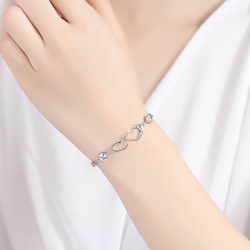 S999 SOUL SISTER HEART BRACELET - CHERISH YOUR BOND