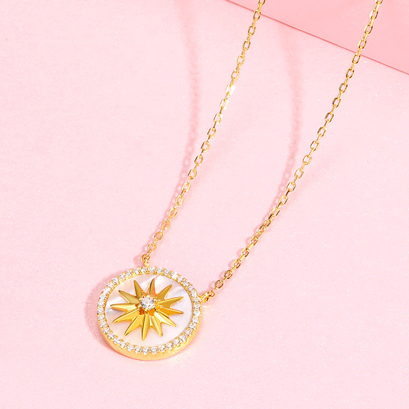 S925 Eight-pointed Star Compass Necklace