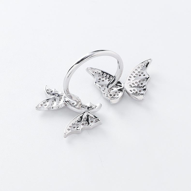 Vintage Baroque Crystal Butterfly Queen Ring