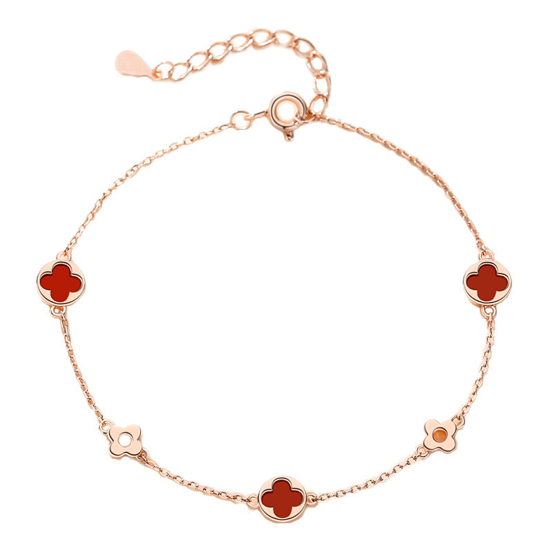 S925 LUCK FOUR LEAF CLOVER BRACELET