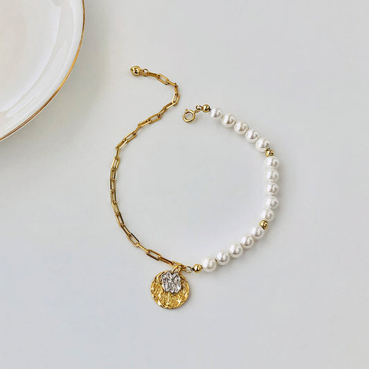 S925 Pearl Chain Bracelet