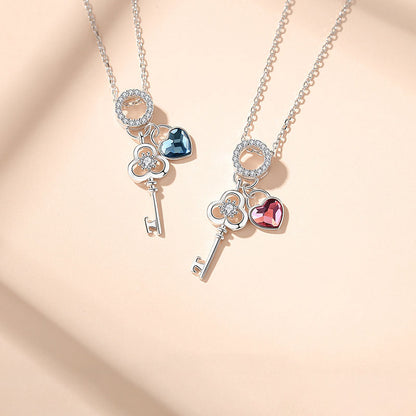 S925 Key&Heart Necklace