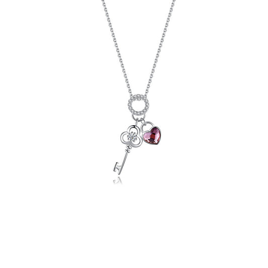 S925 Key&Heart Necklace