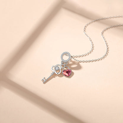 S925 Key&Heart Necklace