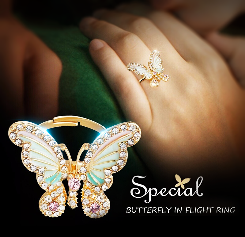 S925 BUTTERFLY KISS RING