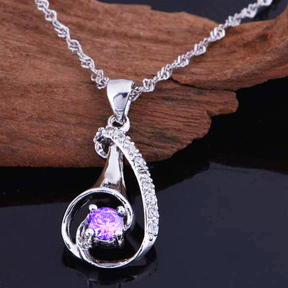 S925 Surround water drop pendant