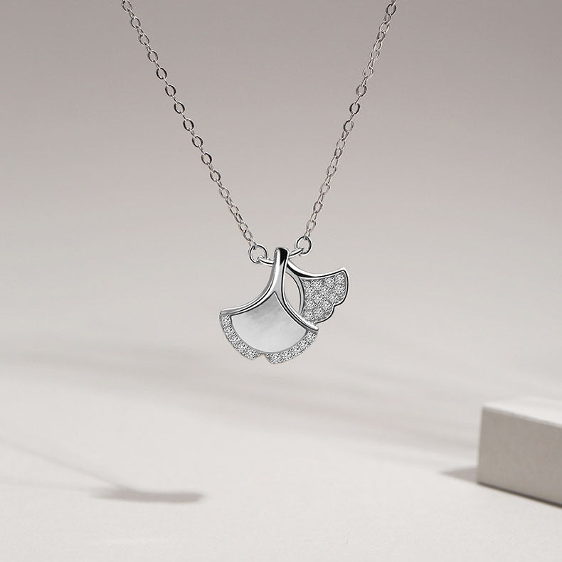 S925 Ginkgo Leaf Necklace