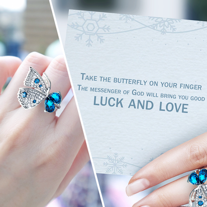 S925 BUTTERFLY KISS RING