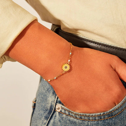 S925 SUNFLOWER BRACELET