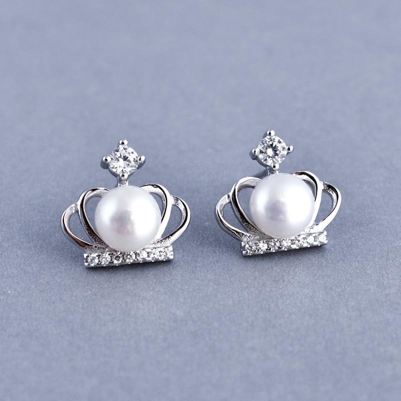 S925 Crown Earrings