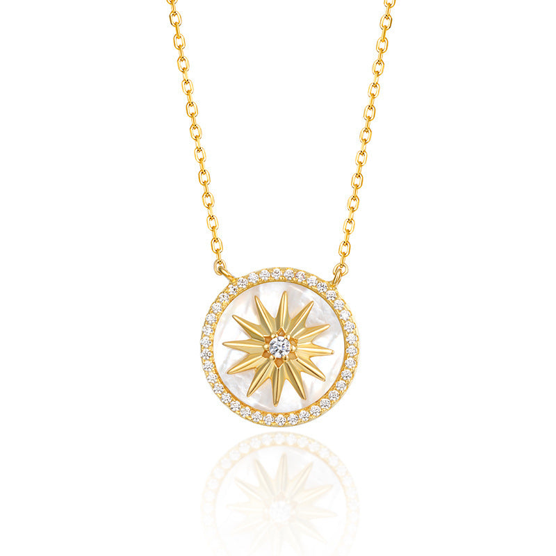 S925 Eight-pointed Star Compass Necklace