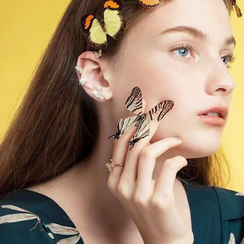 Zircon Butterfly Earrings