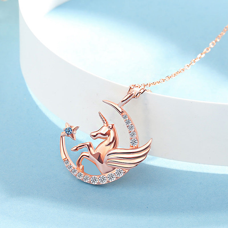 S925 Starlight Unicorn Necklace