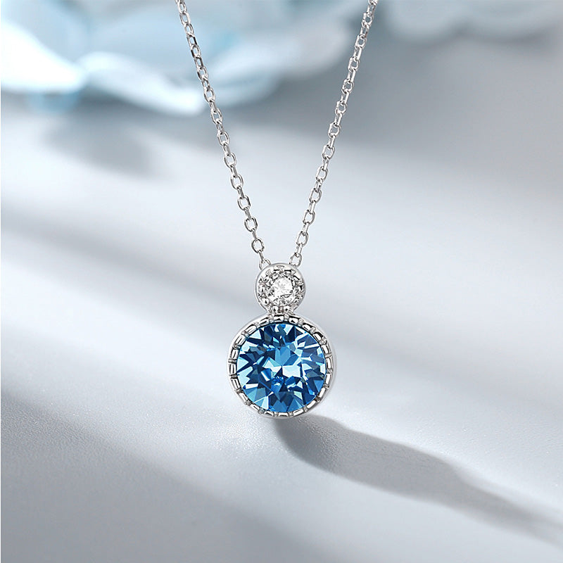 S925 Heart of the Ocean birthday Girl necklace