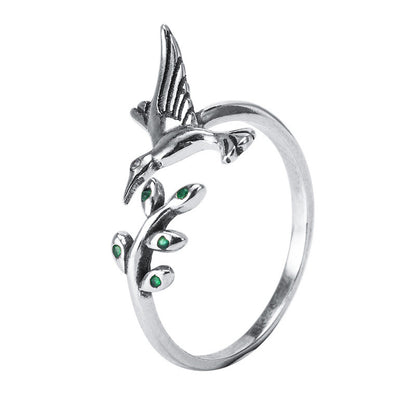 S925 Lucky hummingbird ring