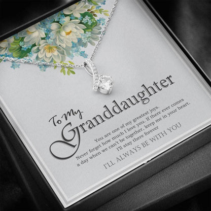 TO MY GRANDDAUGHTER - WHITE GOLD NECKLACE