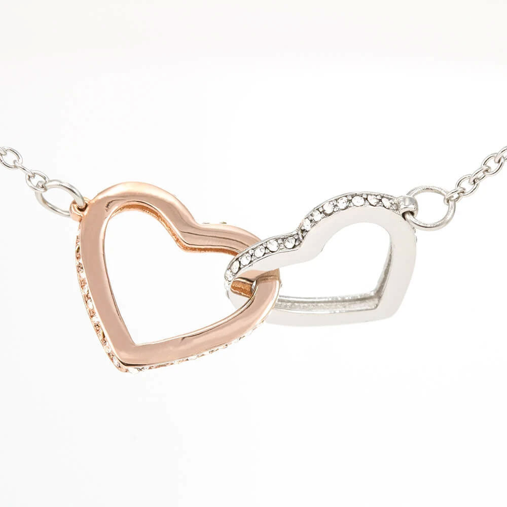 TO MY DAUGHTER - 'I LOVE YOU FOR THE LITTLE GIRL' INTERLOCKING HEARTS NECKLACE