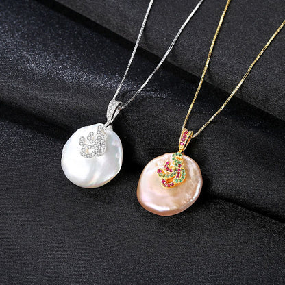 S925 Baroque Pearl Pendant Necklace