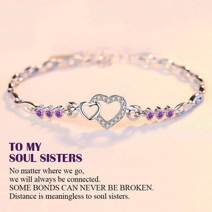 SOUL SISTER HEART BRACELET - CHERISH YOUR BOND