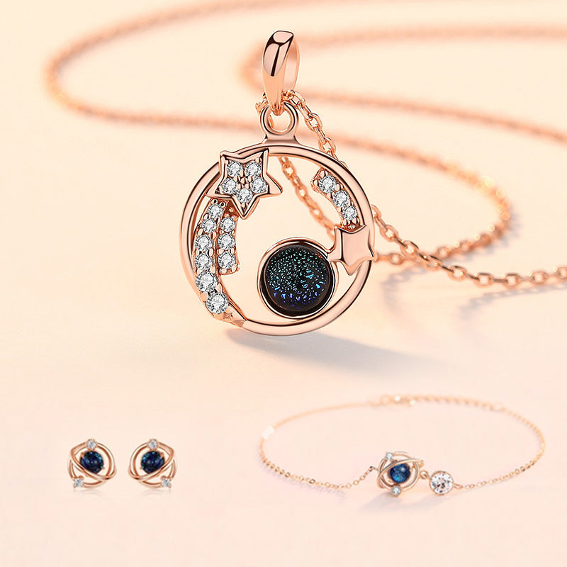 S925 Dream Cosmic Planet necklace