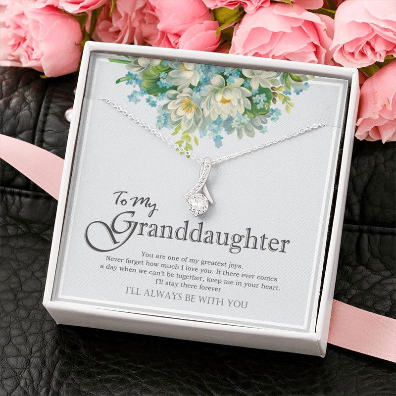 TO MY GRANDDAUGHTER - WHITE GOLD NECKLACE