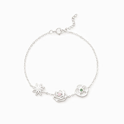 1-8 Birth Flowers Bracelet-Perfect Gift for Mom