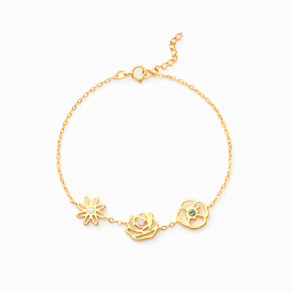 1-8 Birth Flowers Bracelet-Perfect Gift for Mom