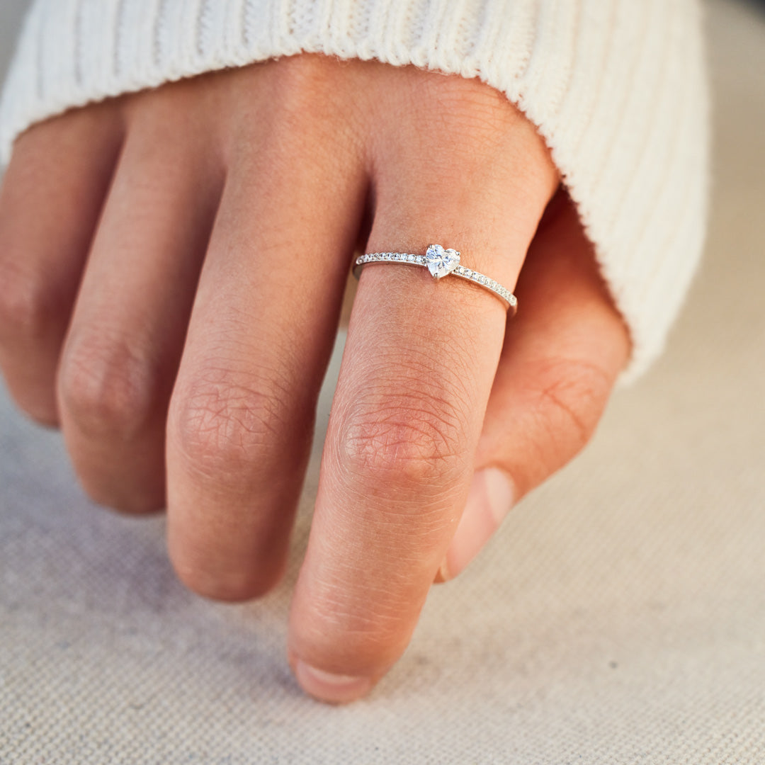 Mama & Daughter Layered Heart Ring