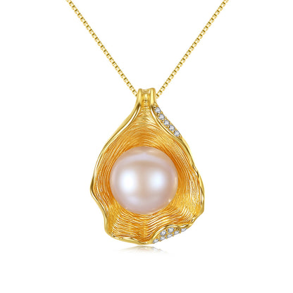 S925 Shell And Pearl Necklace