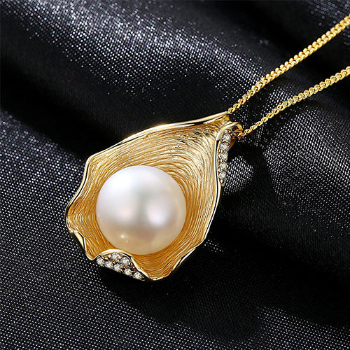 S925 Shell And Pearl Necklace