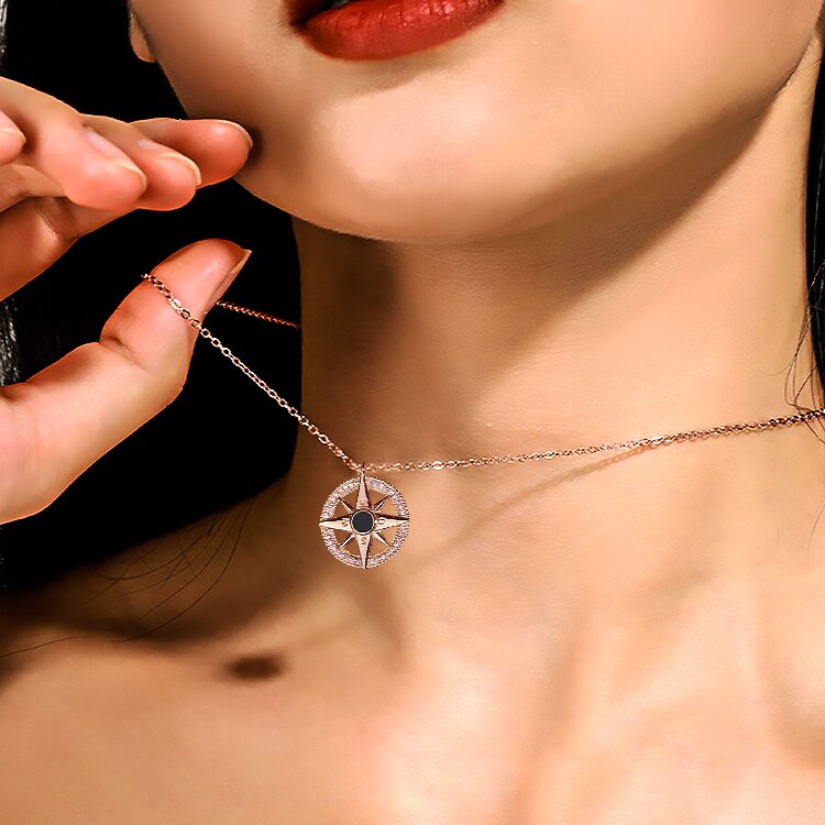 S925 Follow Your Inner Compass Necklace