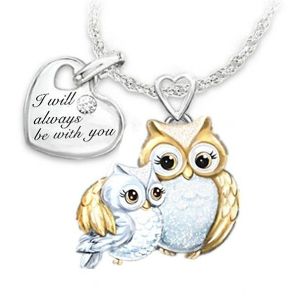 S925 I Will Owlways Be with You Necklace