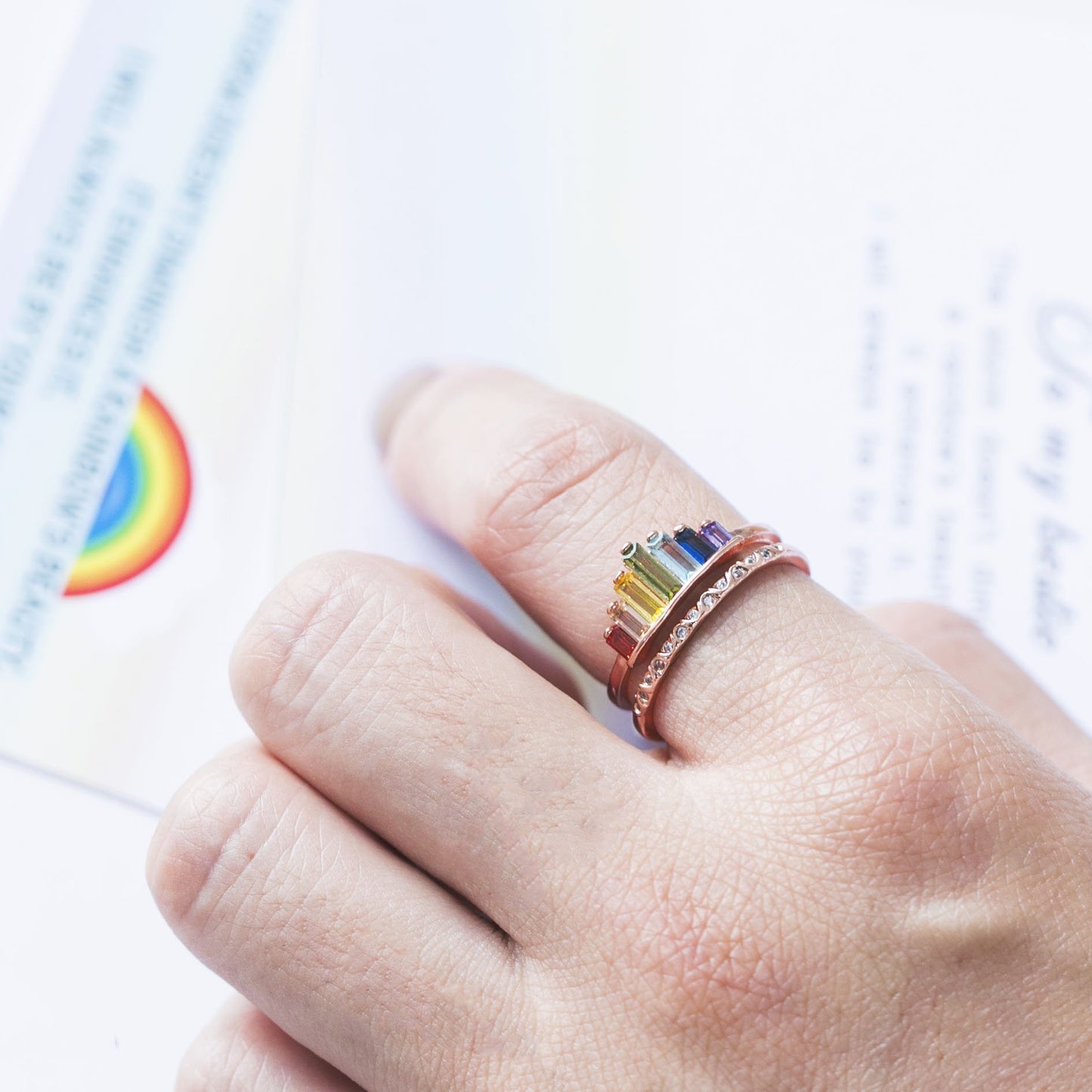 S925 Rainbow Ring