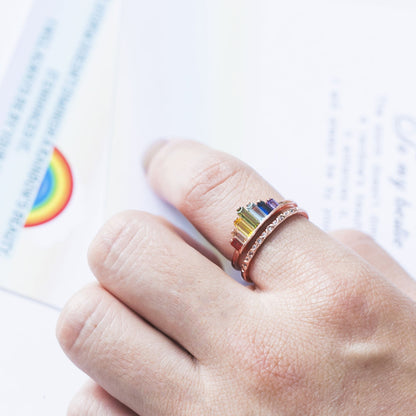 S925 Rainbow Ring