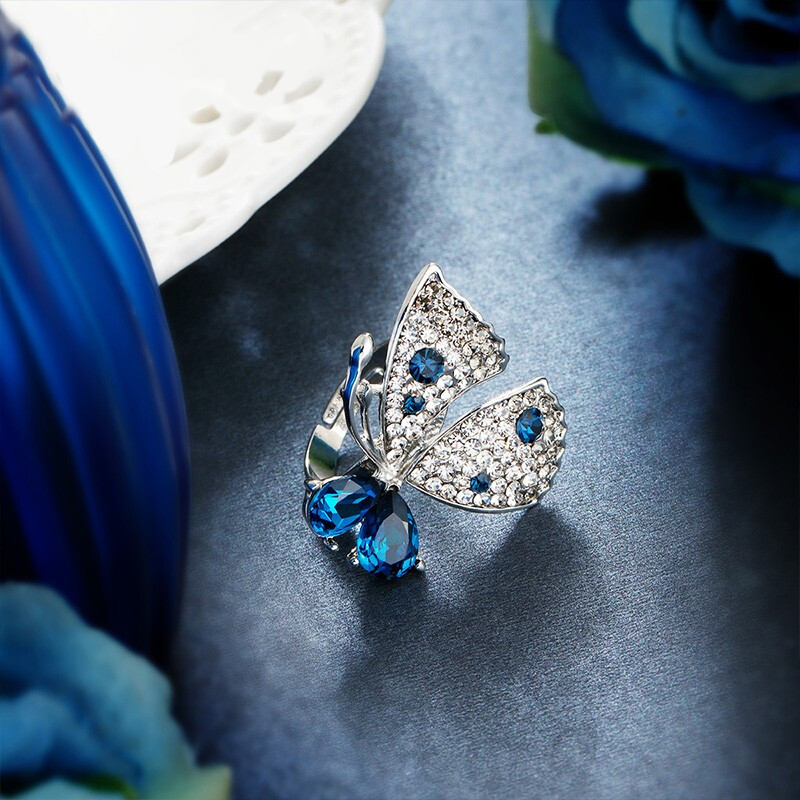 S925 BUTTERFLY KISS RING