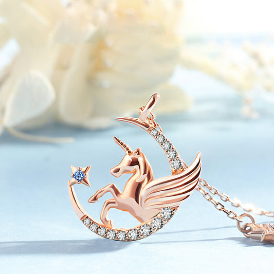 S925 Starlight Unicorn Necklace