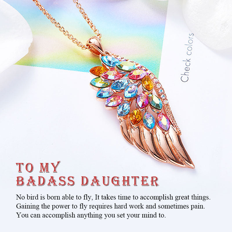 925 Brave colorful wings necklace