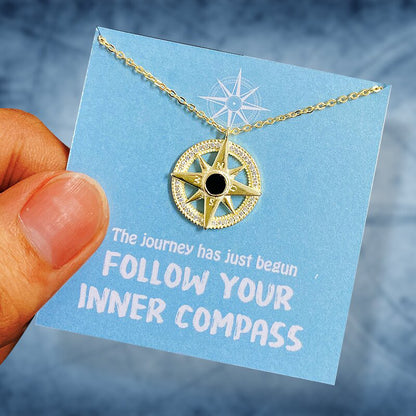 S925 Follow Your Inner Compass Necklace