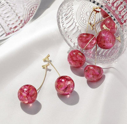 Celia Pink Cherry Earrings