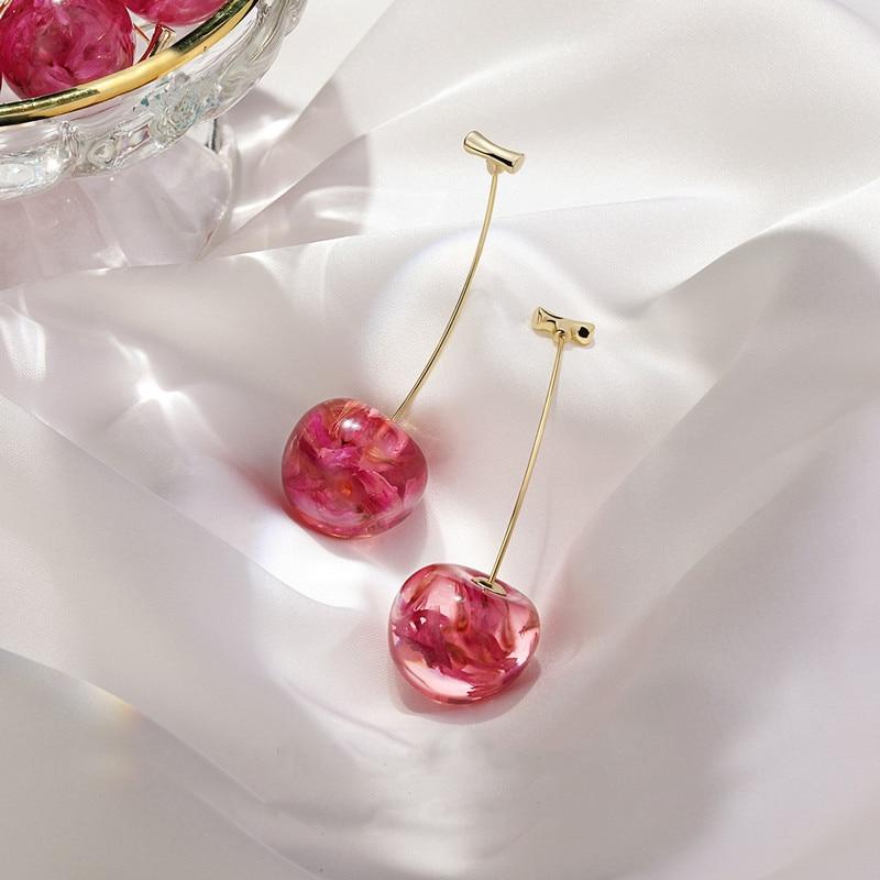 Celia Pink Cherry Earrings