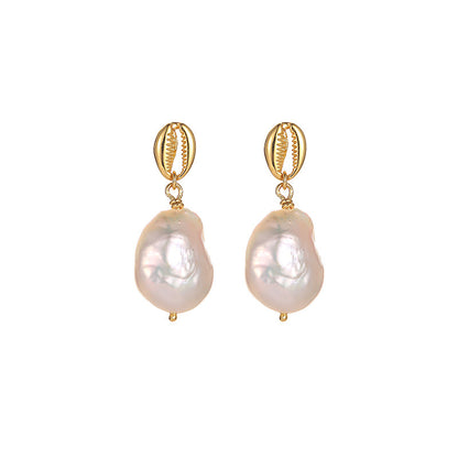 S925 Baroque Pearl Earrings