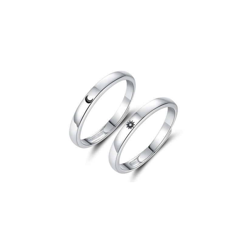 S925 Sun and Moon Silver Ring