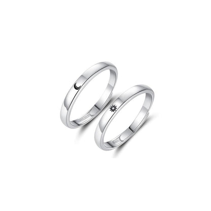 S925 Sun and Moon Silver Ring